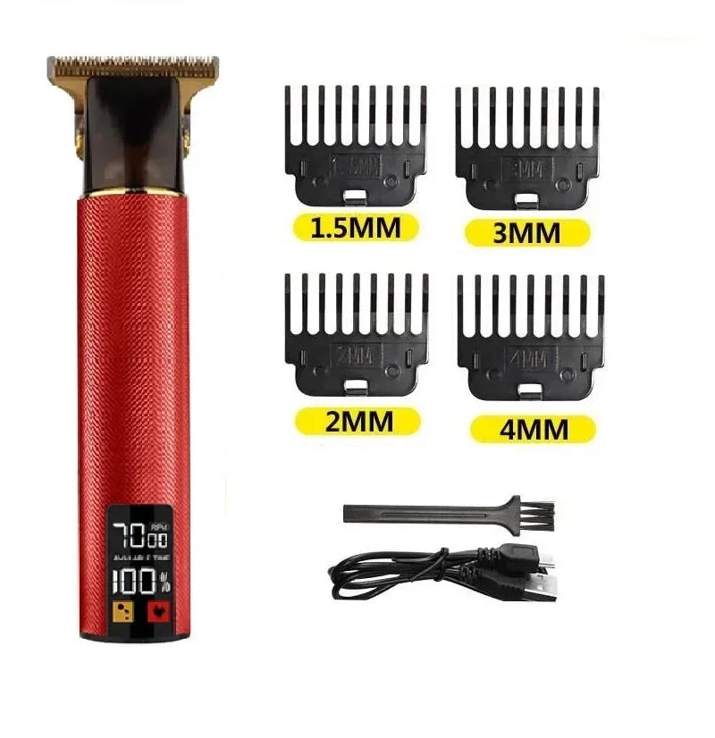 Vintage T9 Hair Trimmer for men Professional Hair Cutting Machine Cordless Beard Trimmer for Home Travel Cordless Hair Clipper