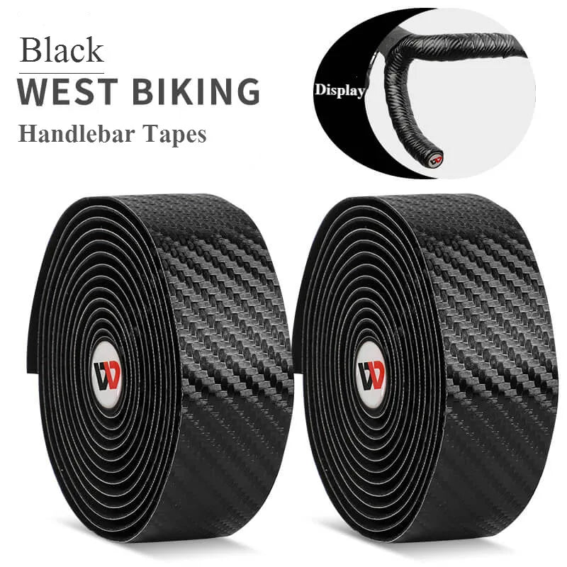 WEST BIKING Bike Handlebar Tape EVA PU Road Bicycle Handlebar Tape Anti-slip Shock Absorption Cycling Wrap End Plug Accessories