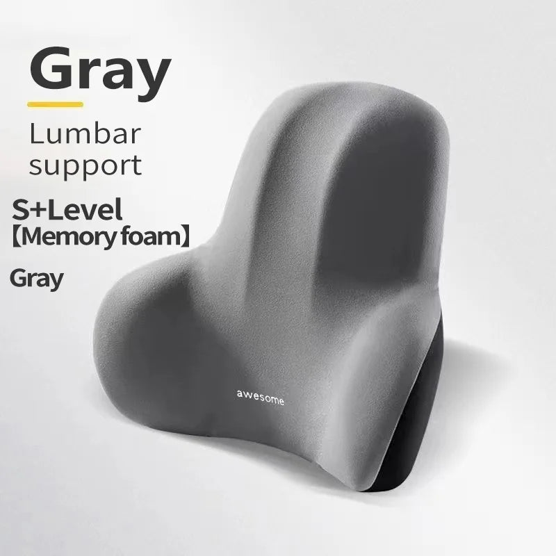 Memory Foam Lumbar Back Cushion for Car Office Gaming Chairs and Postpartum Waist Support Multi Functional Pain Relief Pads