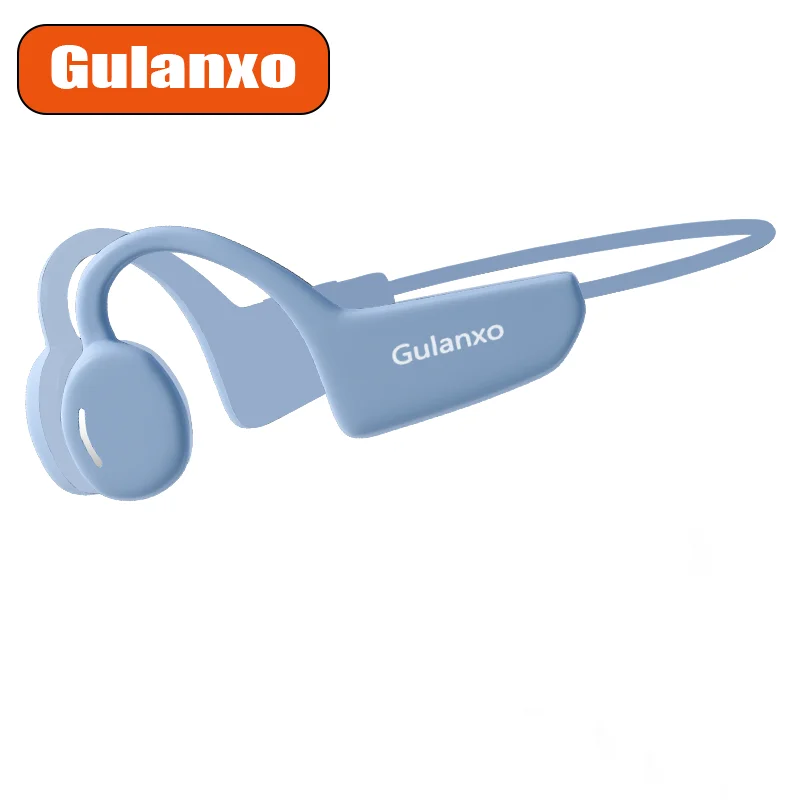 Gulanxo Fon telinga senaman pengaliran tulang fon telinga wayarles fon telinga serasi Bluetooth fon telinga berjalan mikrofon bebas tangan
