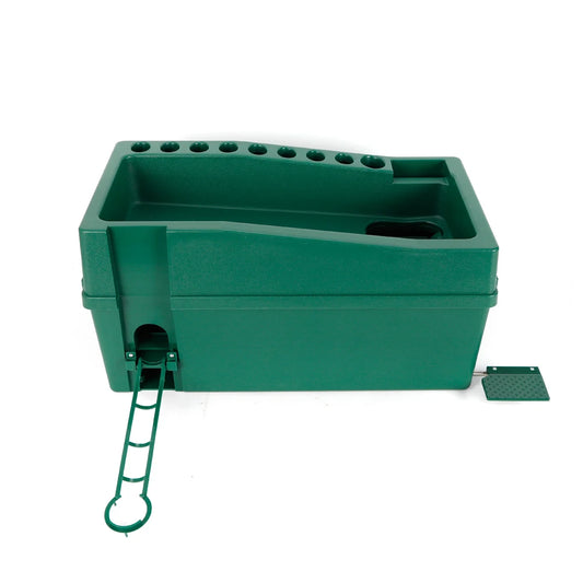 Golf Automatic Serve Machine W/ Cue Holder Green Golf Ball Dispenser Machine Golf Ball Pitching Club Organizer Tool