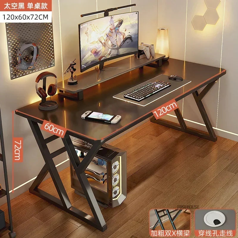 Meja Komputer Desktop Meja Pejabat Meja Isi Rumah Ringkas Meja Permainan Moden dan Set Kerusi Bilik Tidur Meja Kerja Perabot Pejabat