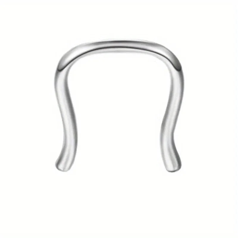 CASSIECA 1Pc Surgical Steel Septum Rings 16G Clicker Nose Rings Hoops Small Cartilage Helix Daith Piercing Jewelry for Women Men