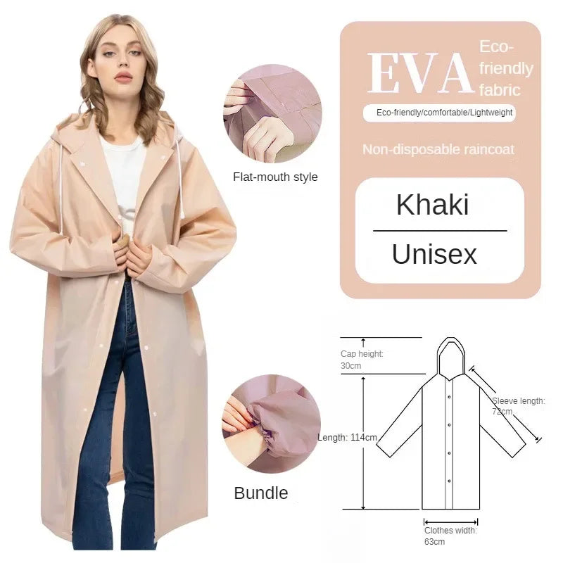 1-10PCS Baju Hujan Tebal Pakai Pakai Baharu Baju Hujan Eva Mendaki Indah Konsert Berakit Luar Konsert Baju Hujan Mudah Alih Baju Hujan