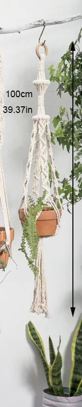 Handmade Macrame Plant Holder 100% Cotton Various Styles Flower Pot Hanger Hanging Basket For Wall Decorantion Courtyard Garden