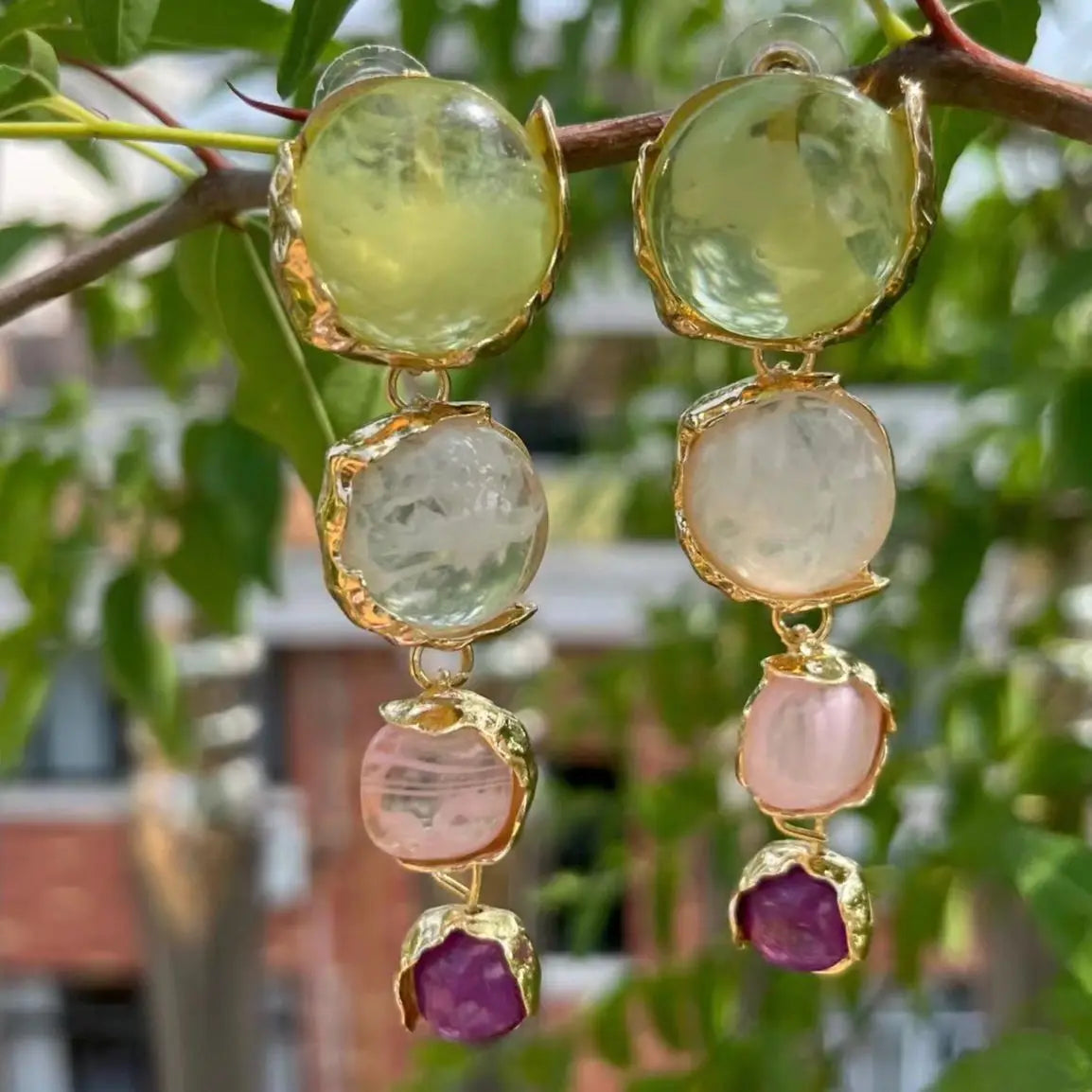 Anting Titisan Air Resin Baharu untuk Barang Kemas Kasual Parti Wanita