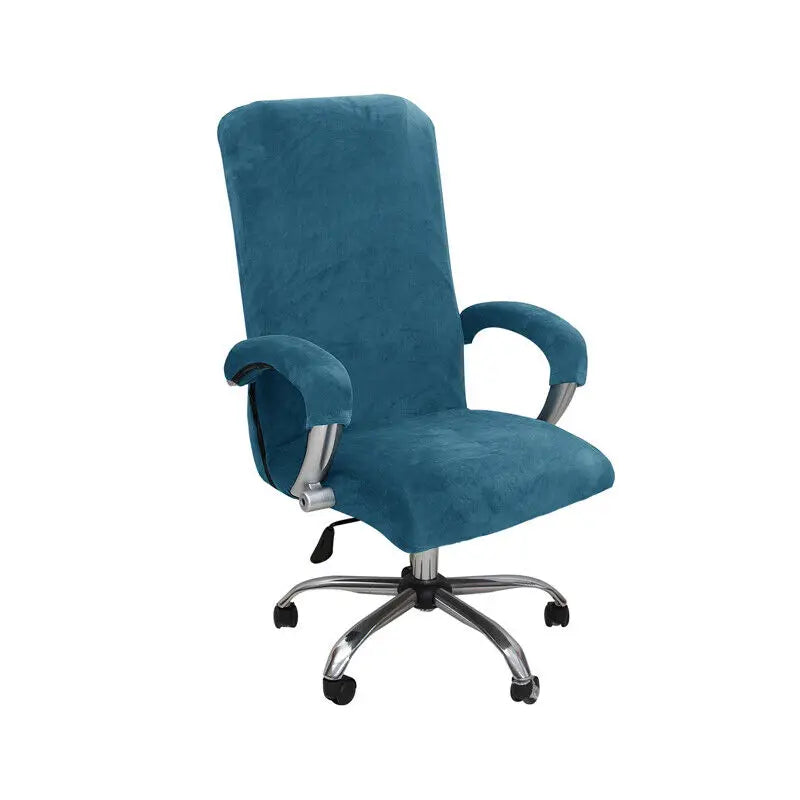 New Elastic Stretch Velvet Office Chair Cover Rotate Swivel Computer Chair High Back Protector Arm Covers Chair Slipcover