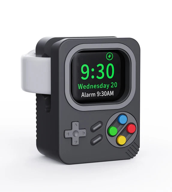 Sesuai untuk Apple Watch Charging Stand Desktop Stand iWatch 8 7 6 5 4 3 2 SE Reka bentuk Konsol Permainan Retro Desktop Stand Pengecasan