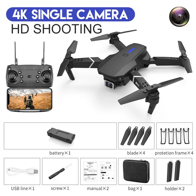 Dron M12 untuk Kanak-kanak Mini Dron dengan Kamera untuk Dewasa 4K HD Dron Simulator Barang Hebat WIFI FPV Hadiah Mainan Pemula Jejak Penerbangan