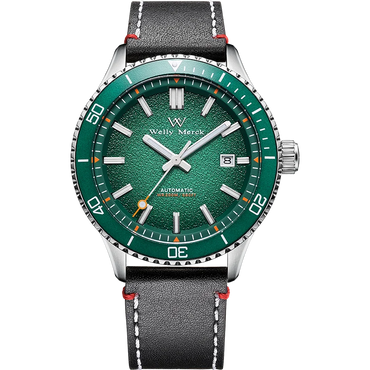 Jam Tangan WM Jam Tangan Welly Merck Dive Jam Tangan Mekanikal Automatik Jam Tangan Selam Lelaki Jam Tangan Penyelam Keluli Tahan Karat Nilam WM046