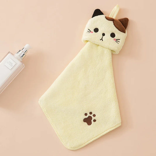 Cat Hand Towel For Child Super Absorbent Microfiber Kitchen Towel High-efficiency Tableware Cleaning Towel Bothroom Tools