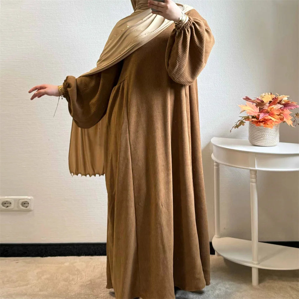 Abaya Doa Musim Dingin untuk Wanita Muslim Islam Abaya Ramadan Eid Gaun Afrika Dubai mewah Jubah Kaftan kaftan marocain femme
