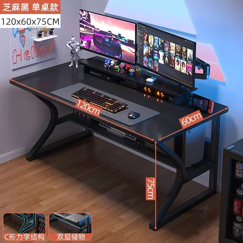 Meja Komputer Desktop Meja Pejabat Meja Isi Rumah Ringkas Meja Permainan Moden dan Set Kerusi Bilik Tidur Meja Kerja Perabot Pejabat