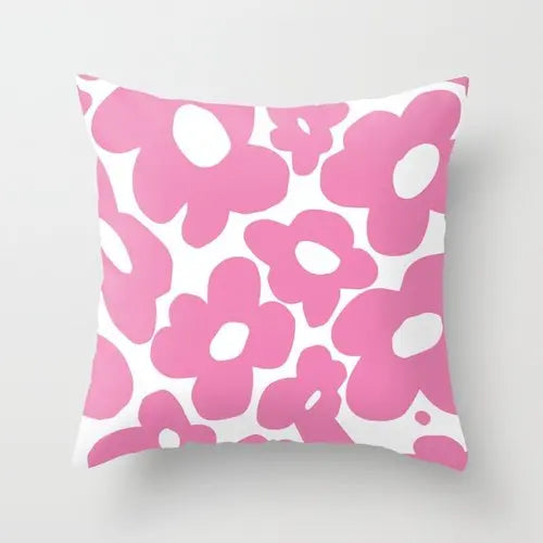 Modern waist pillow case flower pillow cover plant throw pillows for living room sofa cushion cover pillowcase office nap pillow