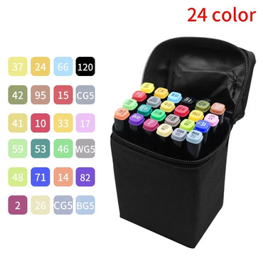 40/30/24/18 Colors  Alcohol Marker Single Art Markers Brush Pen Sketch Based Markers Dual Head Manga Drawing Pens Art Supplies