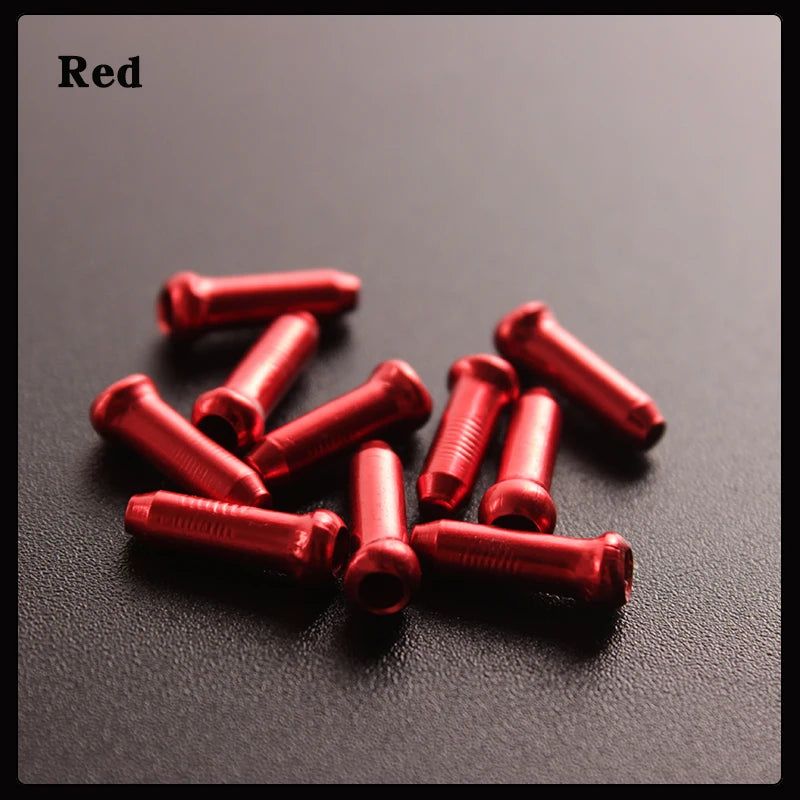 10 Pcs/Lot Aluminum Alloy MTB Bike Bicycle Brake Cable Tips Crimps Bicycles Derailleur Shift End Caps Core Inner Wire Ferrules
