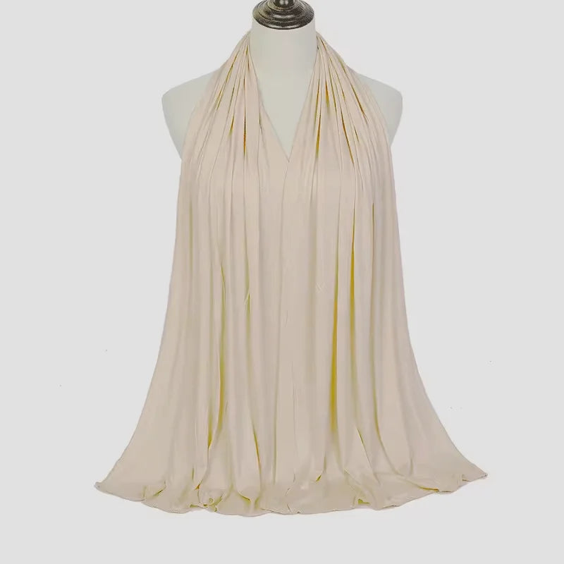 Modal Cotton Jersey Tudung Tudung Untuk Muslimah Selendang Selendang Mudah Melar Tudung Polos Tudung Tudung Wanita Afrika Serban Ramadan