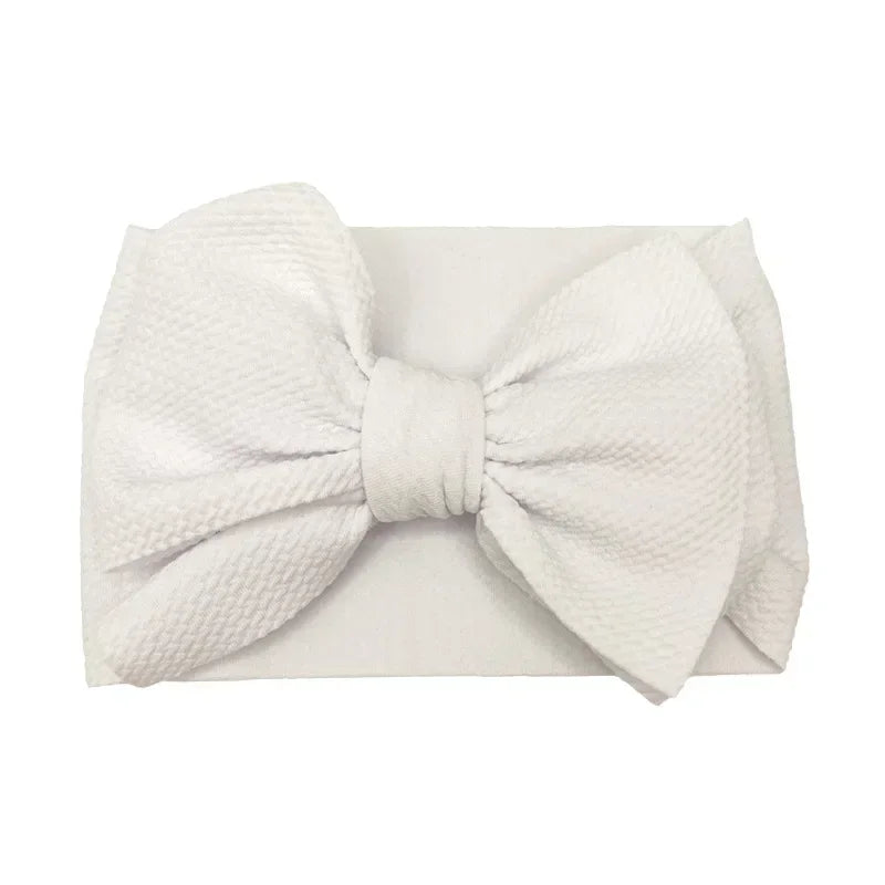 Fesyen Buatan Tangan Ikatan Simpul Elastik Wide Hairband Kanak-kanak Kecil Warna Pejal Big Bows Ikat Kepala Bayi Perempuan Hiasan Kepala Hadiah Percutian