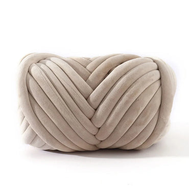 500g Super Velvet Chunky Yarn Thick Bulky Giant Thread White Bag for Hand Knitting DIY Arm Soft Big Blanket Carpet