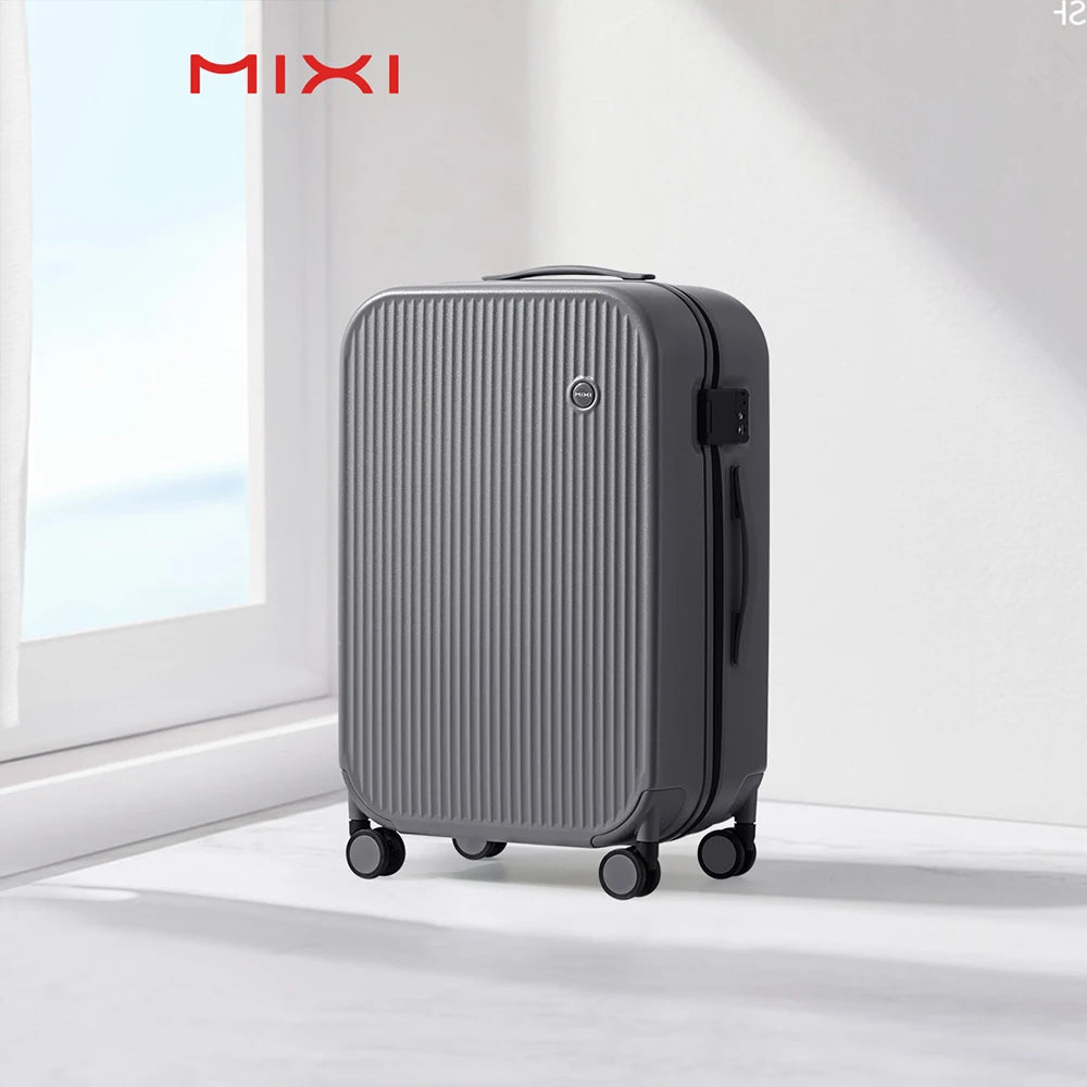 Mixi Bawa Pada Bagasi 20'' Beg Besi Bahagian Keras Beg Bergolek Wanita Perjalanan 24''26''Beg Beg 100% Roda Pemintal PC Kunci TSA