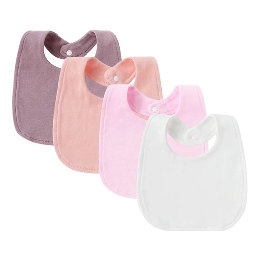 4Pcs Baby Bibs Burp Clothes Cotton Newborn Bibs for Girls Boys Baby Stuff Infant Accessories Toddler Saliva Towels Baby Care