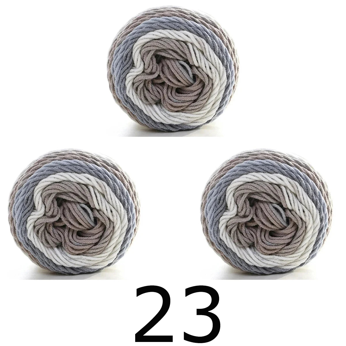 3pcsX100g Benang Pelangi 5 Segmen Helai Benang Dicelup Buatan Tangan DIY Benang Rajutan untuk Topi Sweater Selendang Sofa Kusyen Benang Kek 193M