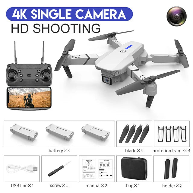 Dron M12 untuk Kanak-kanak Mini Dron dengan Kamera untuk Dewasa 4K HD Dron Simulator Barang Hebat WIFI FPV Hadiah Mainan Pemula Jejak Penerbangan