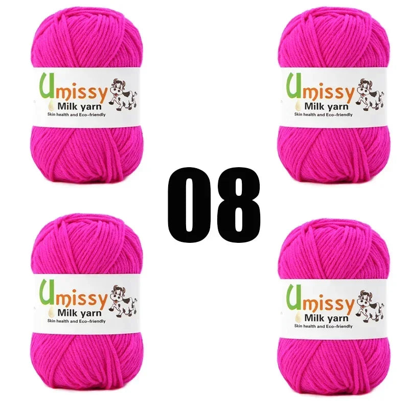 4pcs 50g Knit Yarn for Sale Hilo Yarn Crochet Threads Ball Estambre Para Tejer
