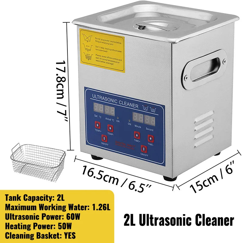 VEVOR 1.3L 2L 3L 6L 10L 15L 22L 30L Pembersih Ultrasonik Lave-Pinggan Pinggan Mudah Alih Mesin Basuh Pencuci Pecah Ultrasound Peralatan Rumah