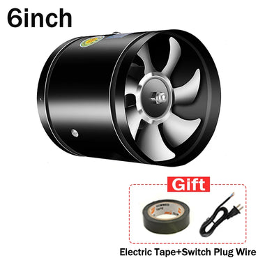 4/6 inch Pipe Exhaust Fan Air Ventilator Silent Ventilation Air Vents Metal Pipe Ventilation Exhaust Fan Toilet Wall Fan