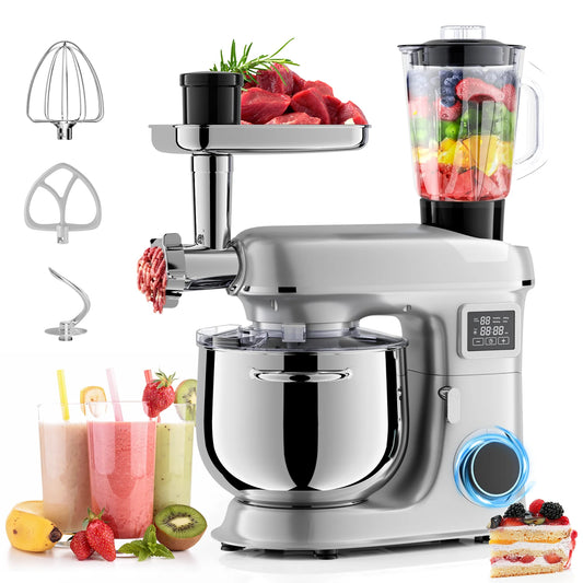 pembancuh bantuan dapur Bahan tahan karat 8L dengan aksesori pelbagai fungsi Perkakas rumah pengadun berdiri peralatan dapur