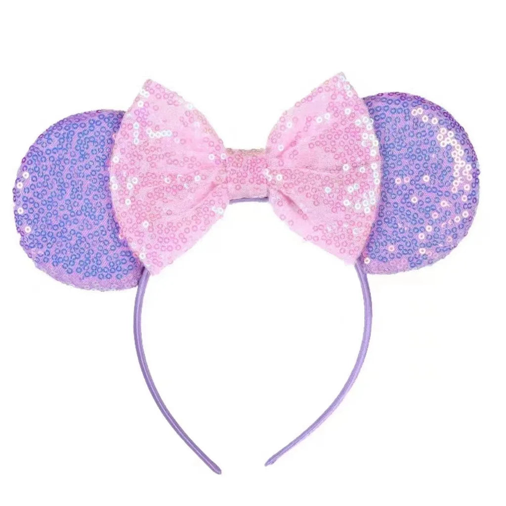 Cartoon Anime Mouse Ears Headband for Women Men Hair Accessories Cute Mouse Elasticity Bow Headdress Toys Childrens Xmas Gifts