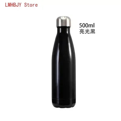 500ml Double-Wall Insulated Vacuum Flask Stainless Steel Thermos Cola Water Beer Outdoors Sport Water Bottle