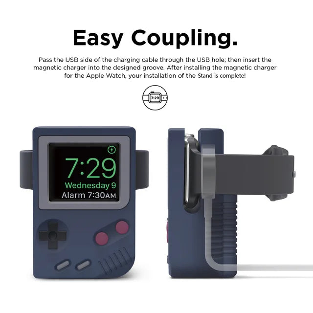 Sesuai untuk Apple Watch Charging Stand Desktop Stand iWatch 8 7 6 5 4 3 2 SE Reka bentuk Konsol Permainan Retro Desktop Stand Pengecasan