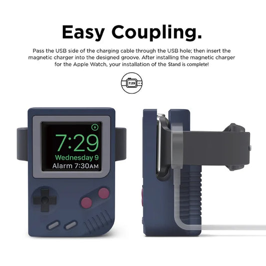 Suitable For Apple Watch Charging Stand Desktop Stand iWatch 8 7 6 5 4 3 2 SE Charging Stand Desktop Retro Game Console Design