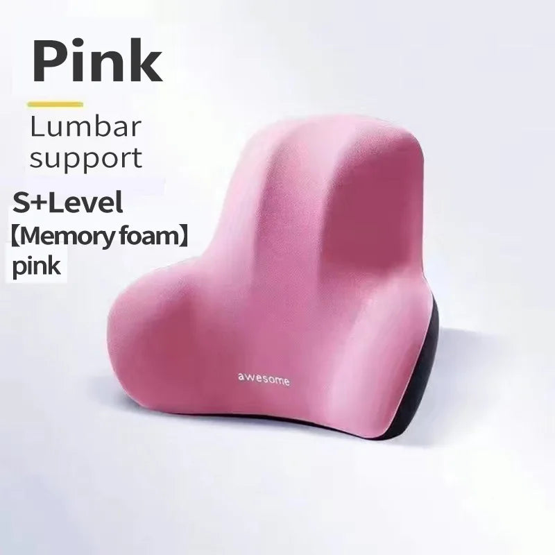 Memory Foam Lumbar Back Cushion for Car Office Gaming Chairs and Postpartum Waist Support Multi Functional Pain Relief Pads