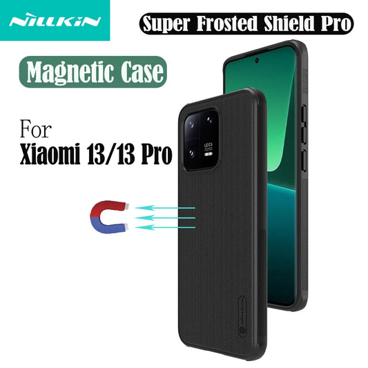 Untuk MagSafe untuk Xiaomi 13/13 Pro Case Nillkin Frosted Shield Pro Bingkai TPU Penutup Caj Wayarles Magnet untuk Xiaomi Mi 13 Pro