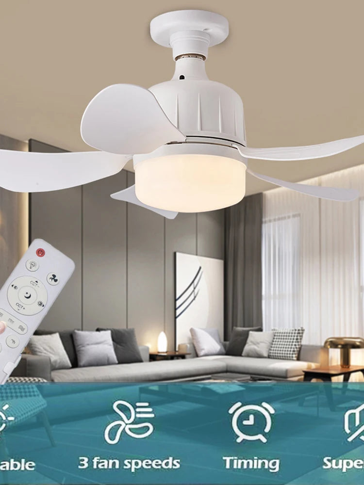 E27 Ceiling Fan Light E26 LED With Remote Control 45CM Lamp Dimming Function Suitable Living Bed Room Study household 85-265V
