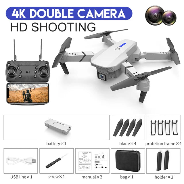 Dron M12 untuk Kanak-kanak Mini Dron dengan Kamera untuk Dewasa 4K HD Dron Simulator Barang Hebat WIFI FPV Hadiah Mainan Pemula Jejak Penerbangan