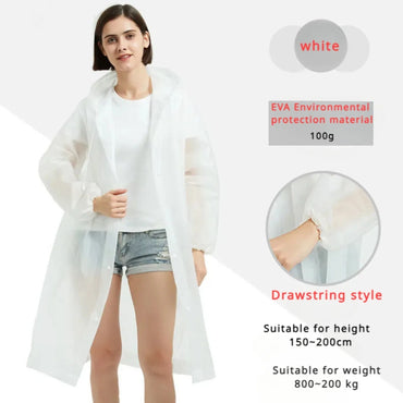 Raincoat Thickened Waterproof Raincoat 1 pcs Tourism Outdoor Hiking Rain Raincoat Hooded Rain Coat Camping and mountaineering