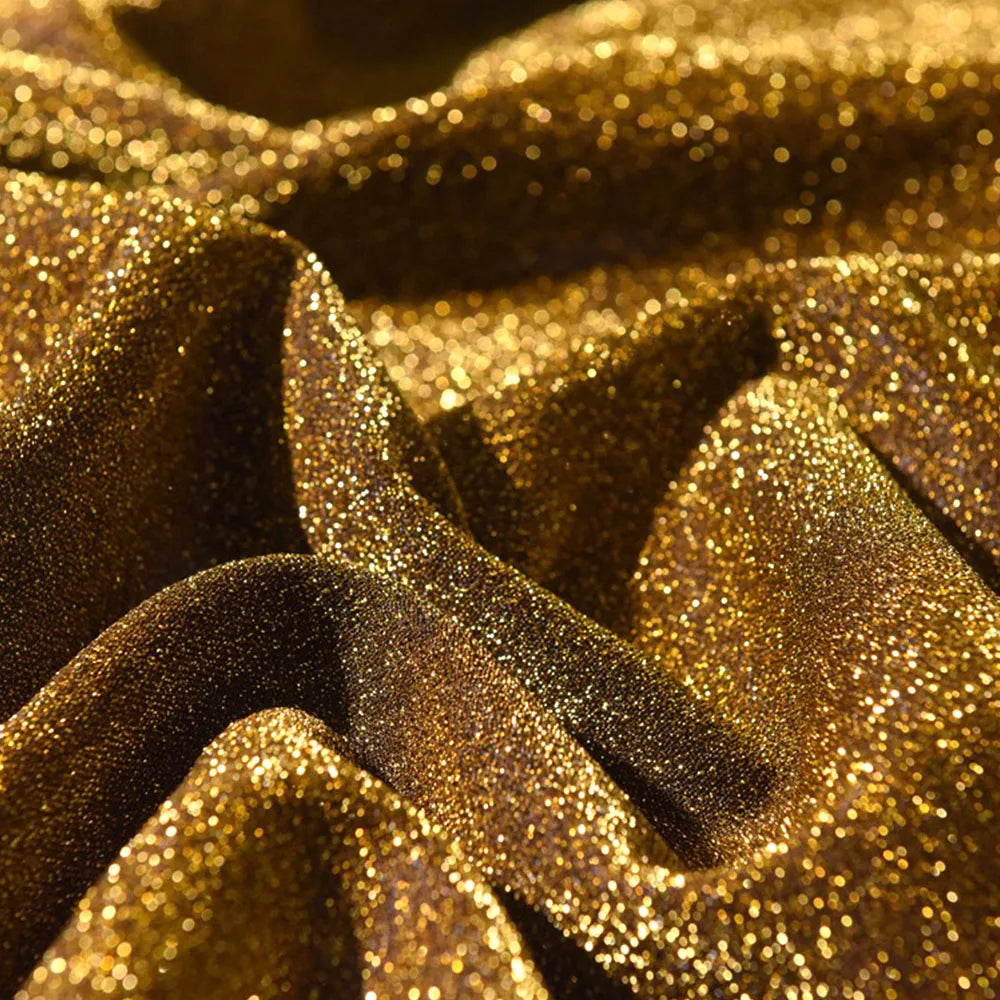 Glitter Knitted Stretch Mesh Fabric Starry Sky Design Wedding Decorative DIY Crafts Skirt Curtain Party Supply Cloth Accessories