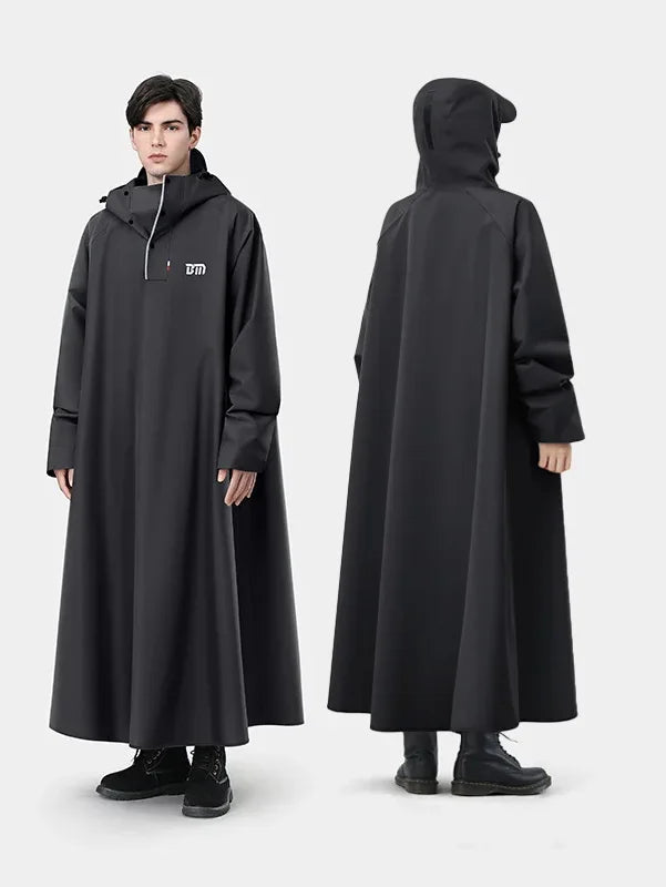 Thicken Oxford Waterproof Rain Gear Rain Poncho Korean Fashion Rain Coat One-piece Long Raincoat Loose Oversized Hooded Rainwear