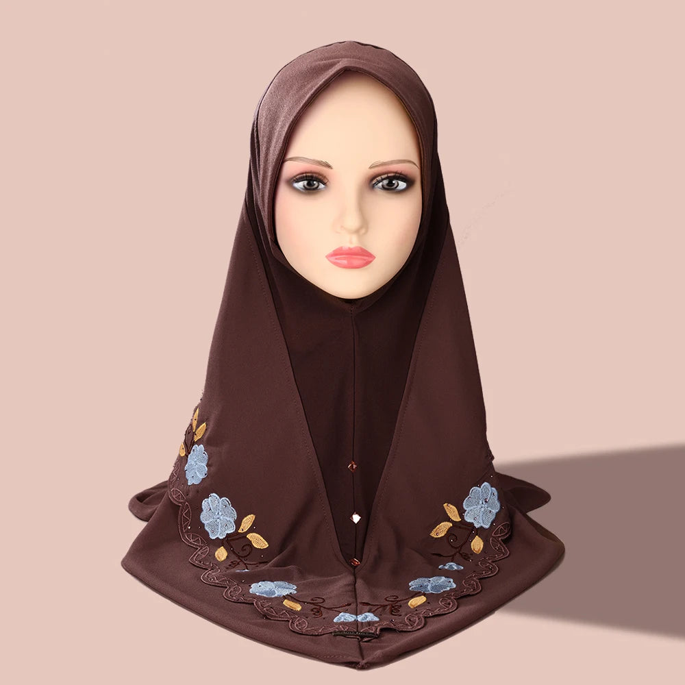 Tudung Muslim Lapisan Dua Lapisan Berat Tudung Lace Pullover Tudung Wanita Melayu Muslim Lapisan Dua Tudung Manik Chiffon