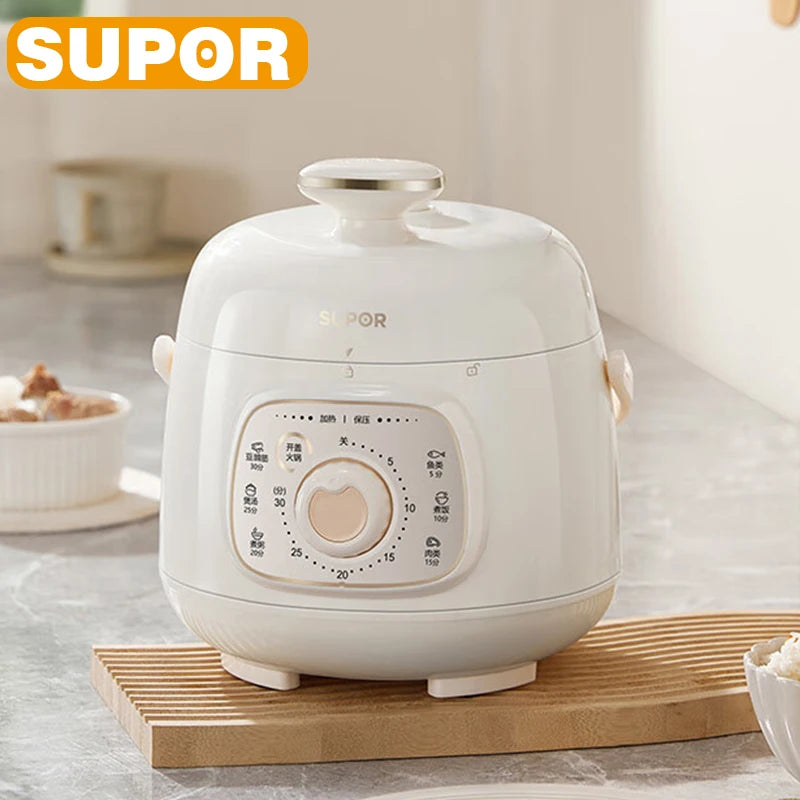 SUPOR Periuk Tekanan Elektrik 1.8L Periuk Nasi Mini Pelbagai fungsi Memasak Cepat Periuk Panas Elektrik 220V Peralatan Dapur Rumah