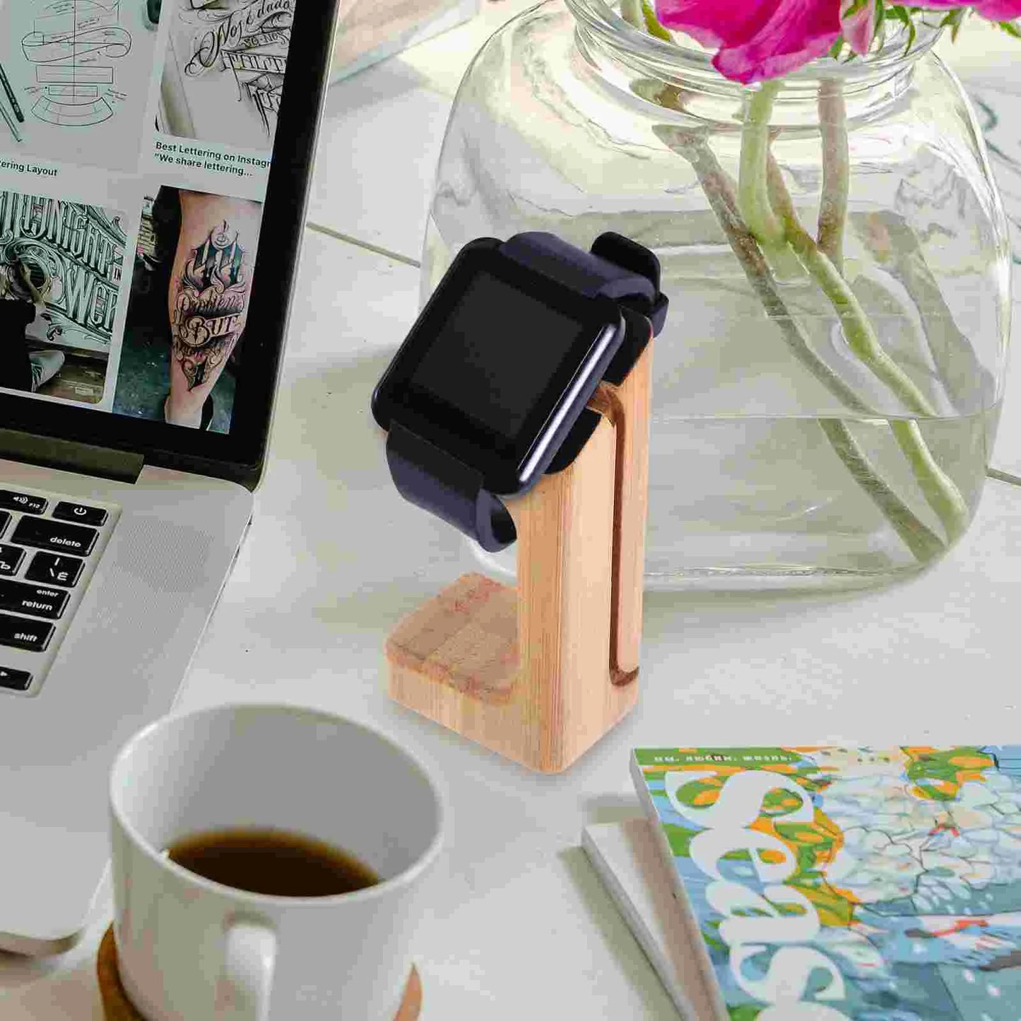 1Pc Watch Charging Stand Braket Pengecasan Buluh Pemegang Paparan Jam Tangan Pintar Serasi untuk Apple Watch