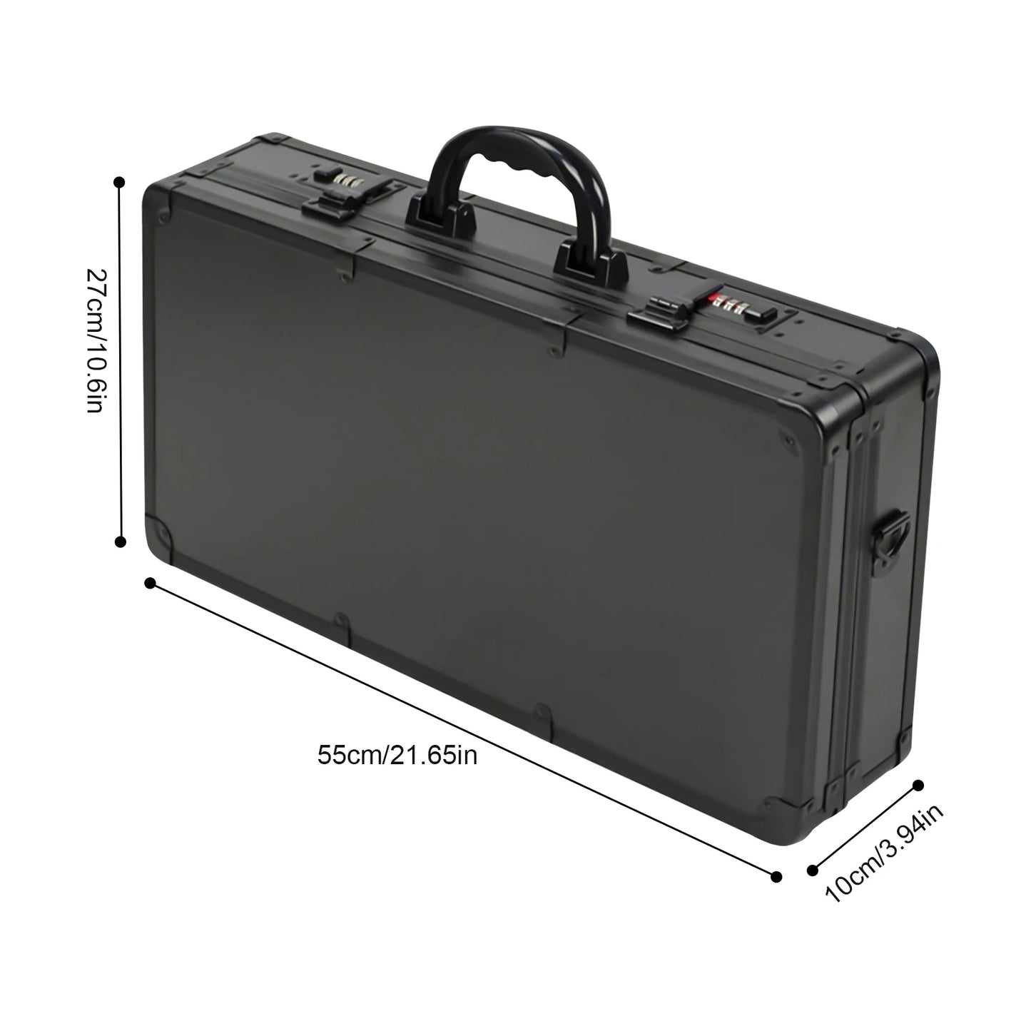 Black Plastic Tool Box Waterproof Hard Case Toolbox for Mechanic Suitcase Tools Storage Box Organizer for Tools with Strap