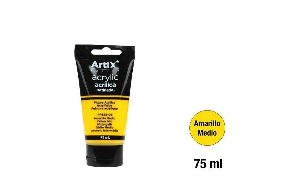 Pinturas Acrílicas untuk Manualidades y Uso Profesional, Colores, 75ML