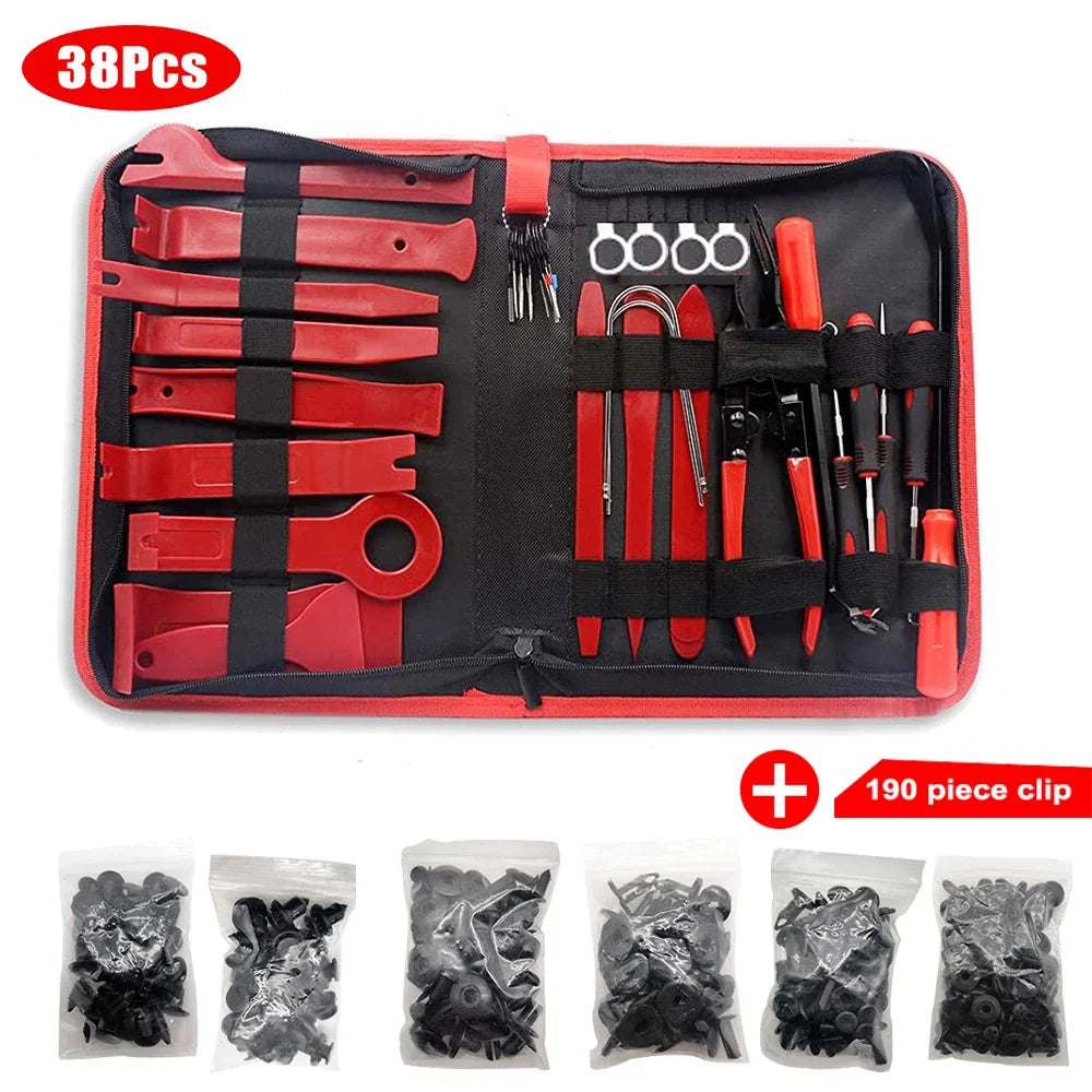 Alat Automotif Bilah Pembongkaran Dalaman Kereta Kit Penyingkiran Trim Panel Pintu Pembaikan Klip Plastik Penarik Alat Bengkel Diy
