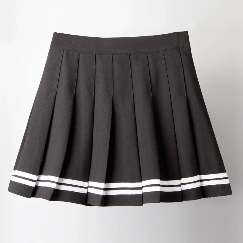 Skirt Mini Pinggang Tinggi Hitam Punk Pleated Vintage Skirt Gothic Streetwear Cross Cetak Skirt Wanita Berlipat Lolita Skirt Harajuku