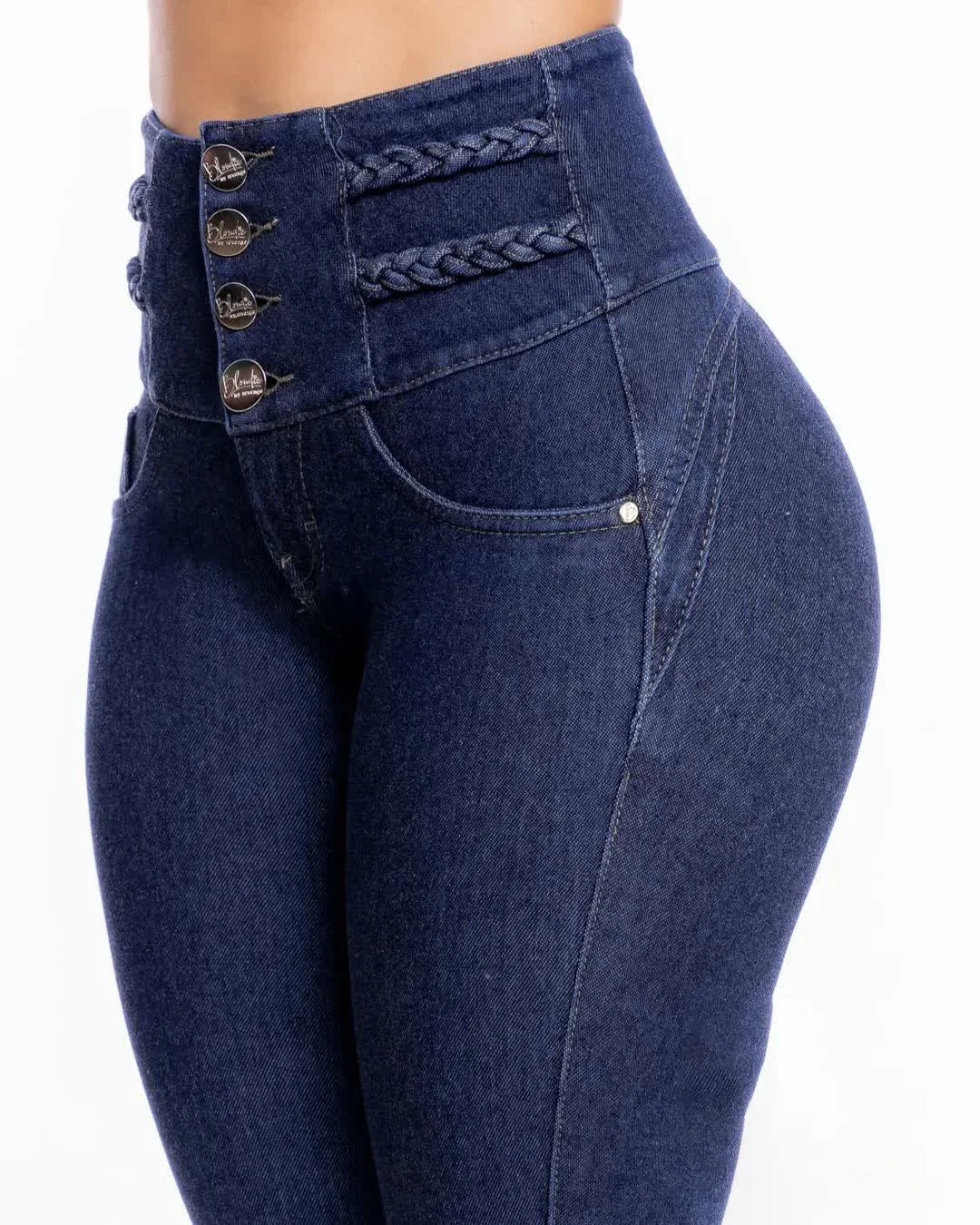 Seluar Jeans Fesyen Personaliti Berpinggang Tinggi Dan Mengangkat Pinggul Untuk Bodysuit Pembentuk Badan Pemangkas Paha Gaya Jepun 2000-an Y2k
